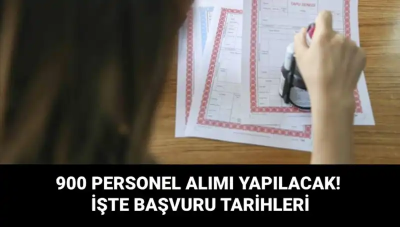 Tapu ve Kadastro Genel Müdürlüğü'nden 900 Sözleşmeli Personel Alımı Duyurusu